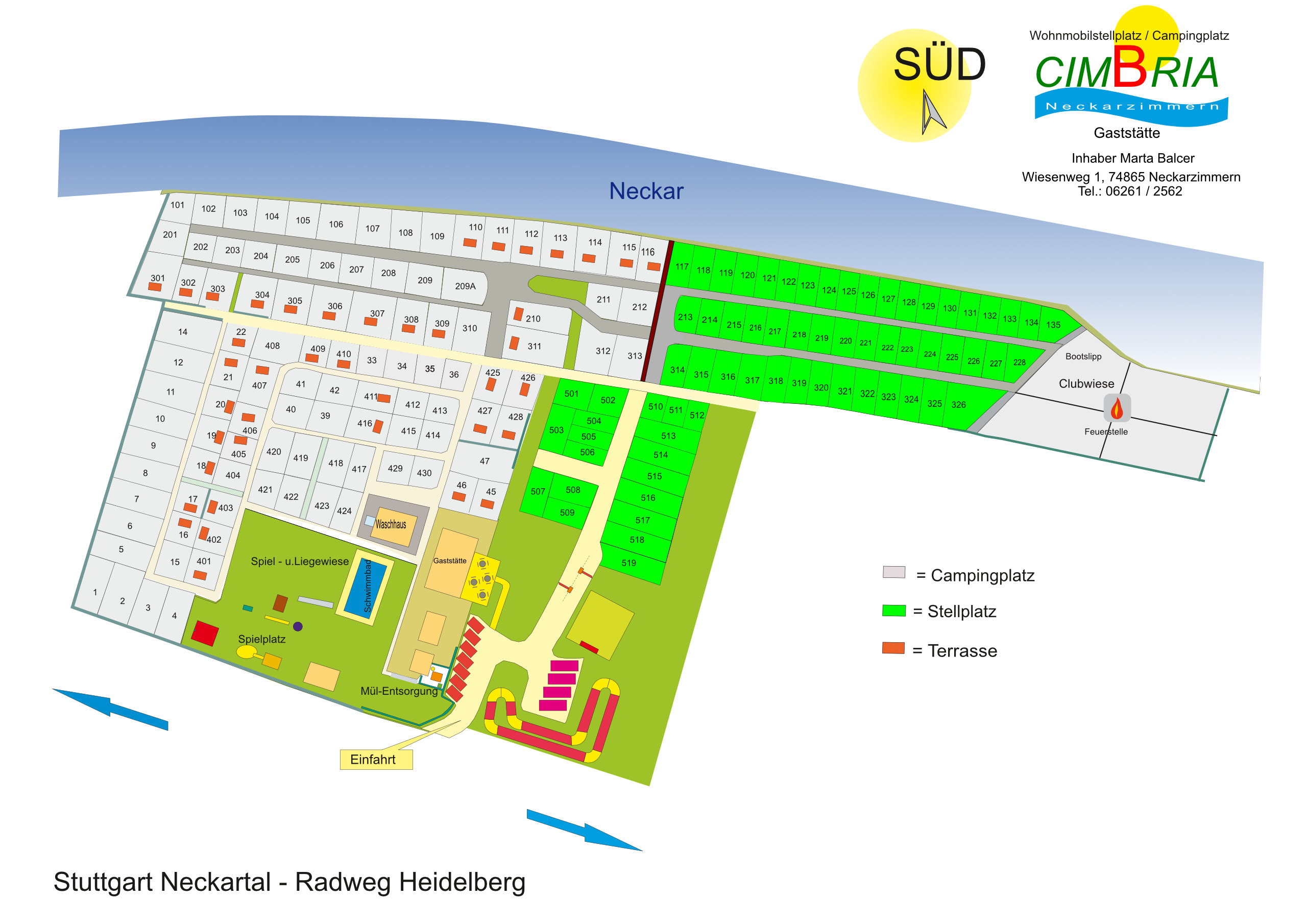 2022 - Campingplatz Cimbria Platzplan