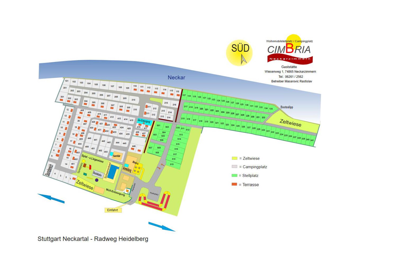 2022 - Campingplatz Cimbria Platzplan